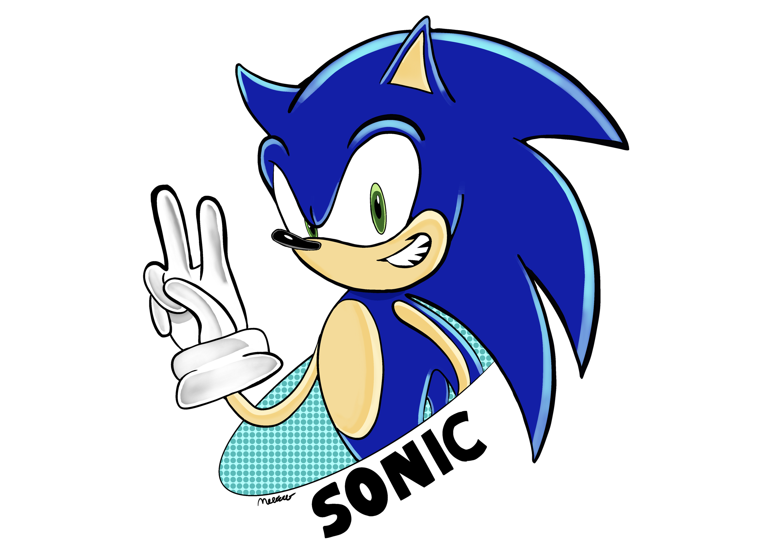 Sonic Adventure Styled Sonic Sticker 