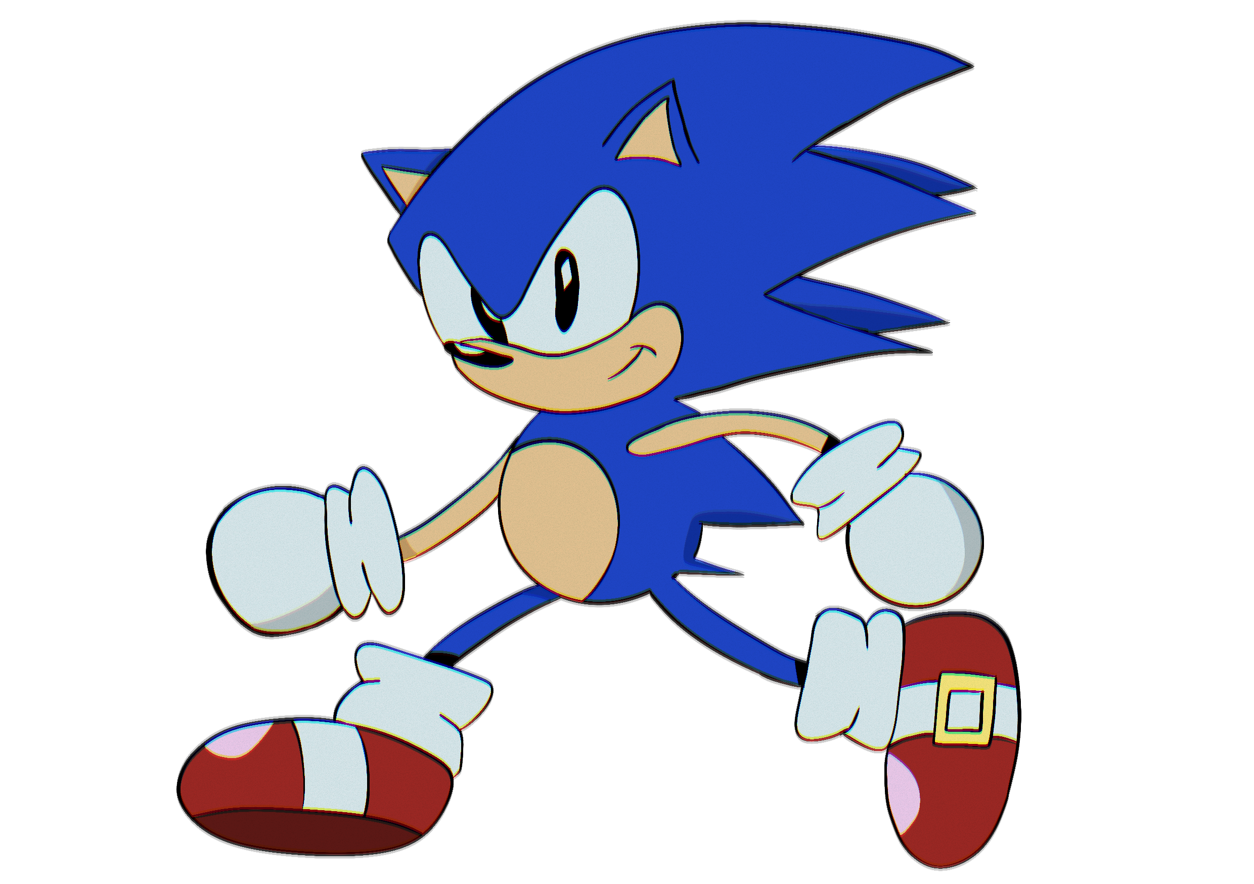 90s Styled Sonic Sticker 