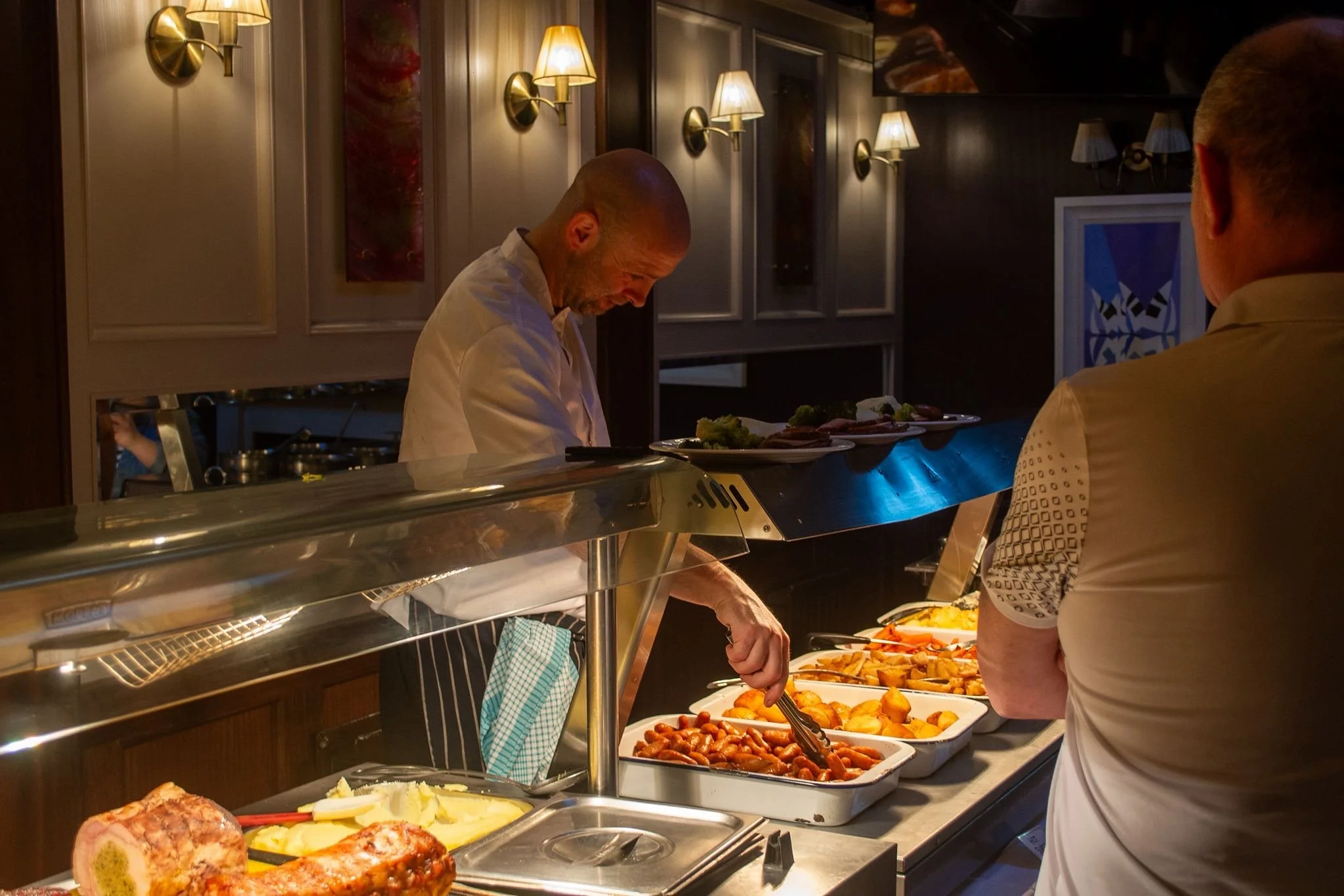 Sunday Carvery with our Chef serving