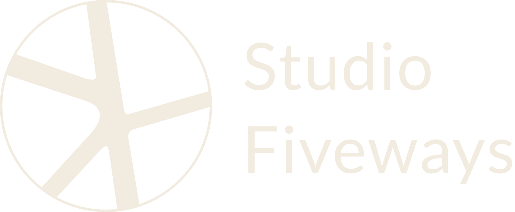 Studio Fiveways logo in cream colour