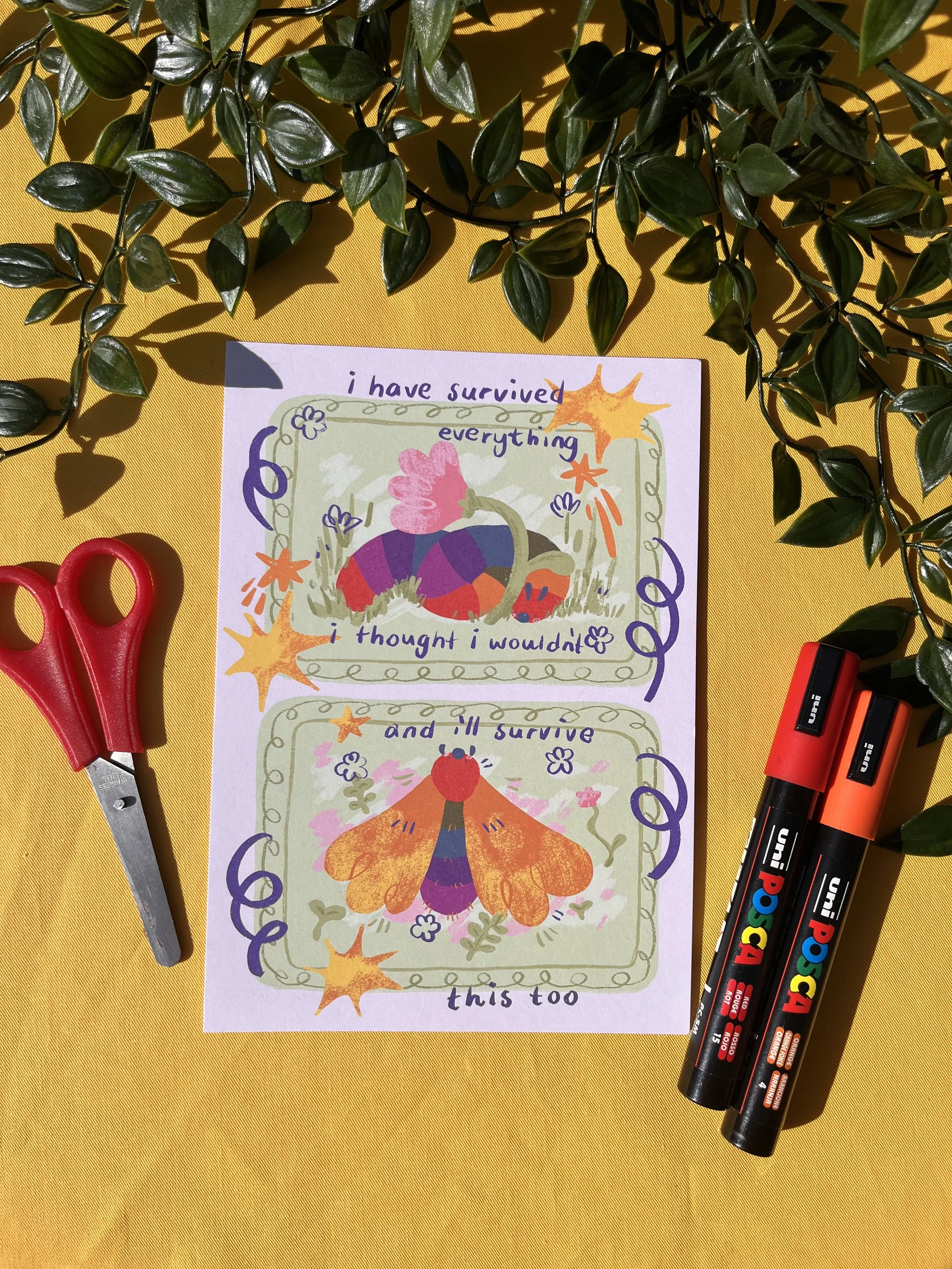 Butterfly survivor a5 Print