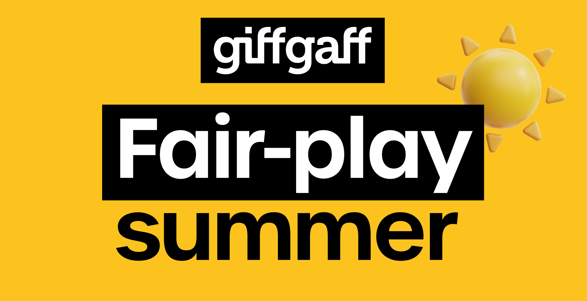 Beat the sunshine tax: Introducing the giffgaff Fair-play Summer Fund