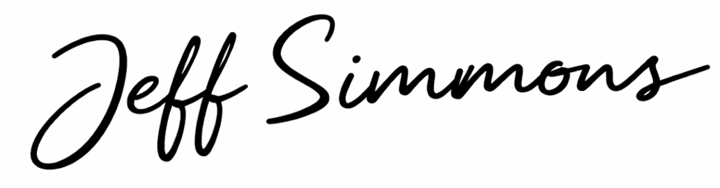 Handwritten signature of Jeff Simmons in black ink on a white background.
