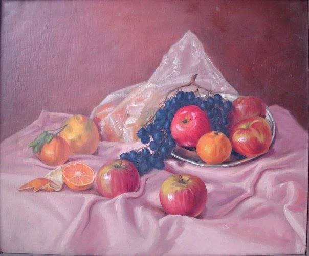 Still life(Painting from life), Oil on canvas. 80x100cm (31x39in)