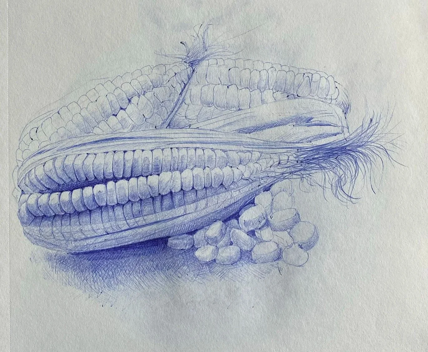 Drawing (untitled), 2025. Pen on paper -30x24cm(11x9in) 