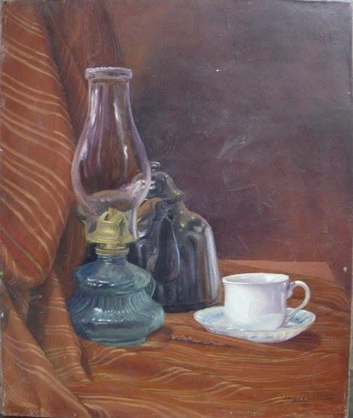 Still life (Painting from life), Oil on canvas-80x50cm (31x19in)