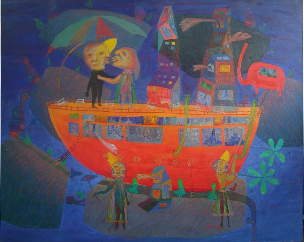 The lovers, 2007. Oil on canvas-120x150 cm (47x59in)