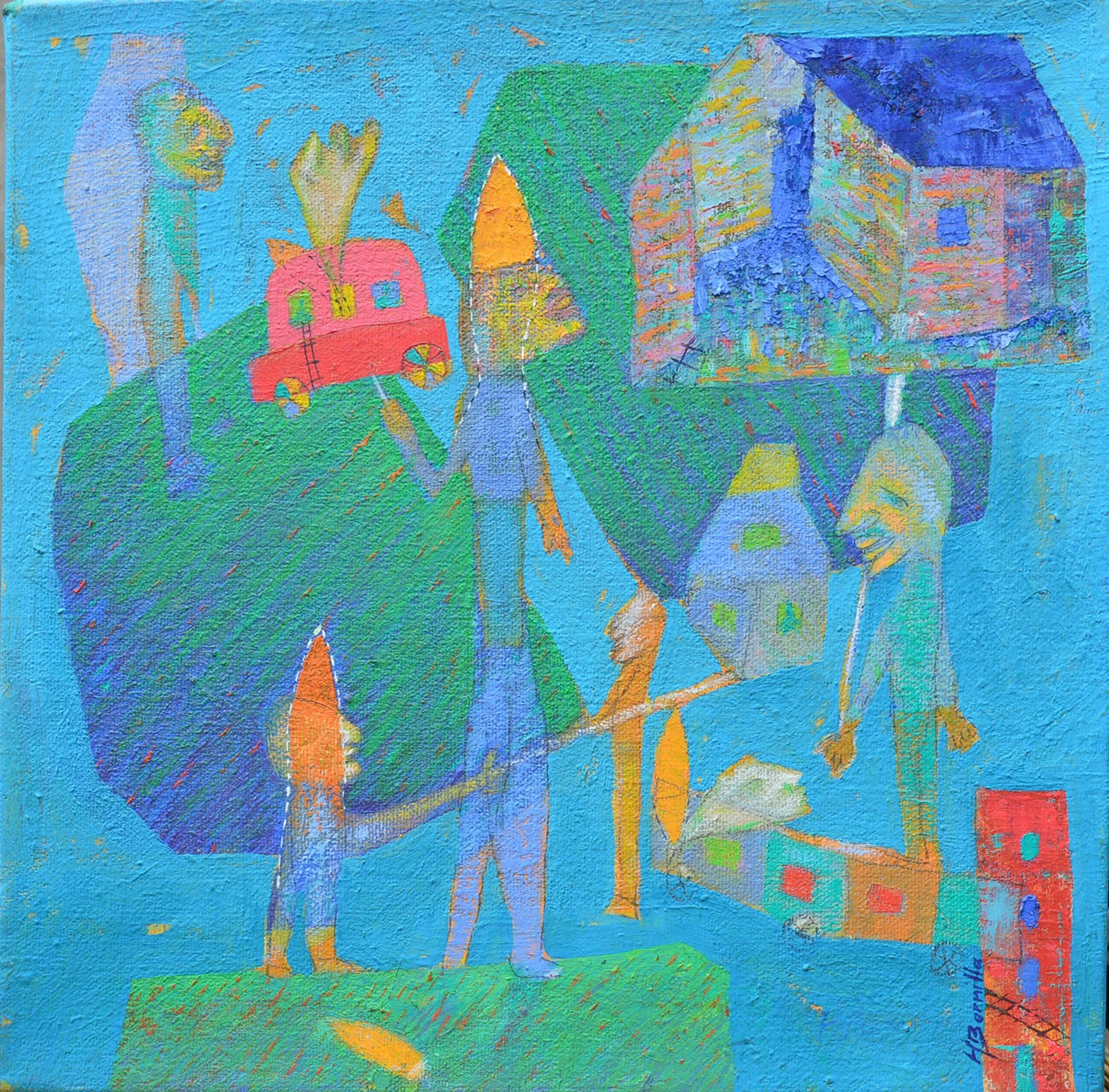 S/T , Oil on canvas- 30  x30 cm 
