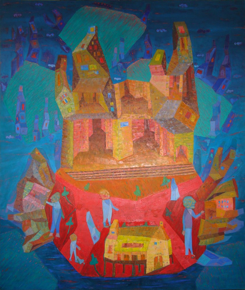 Downtown Media, 2009-Oil on canvas size: 100_x120cm (39x47in)