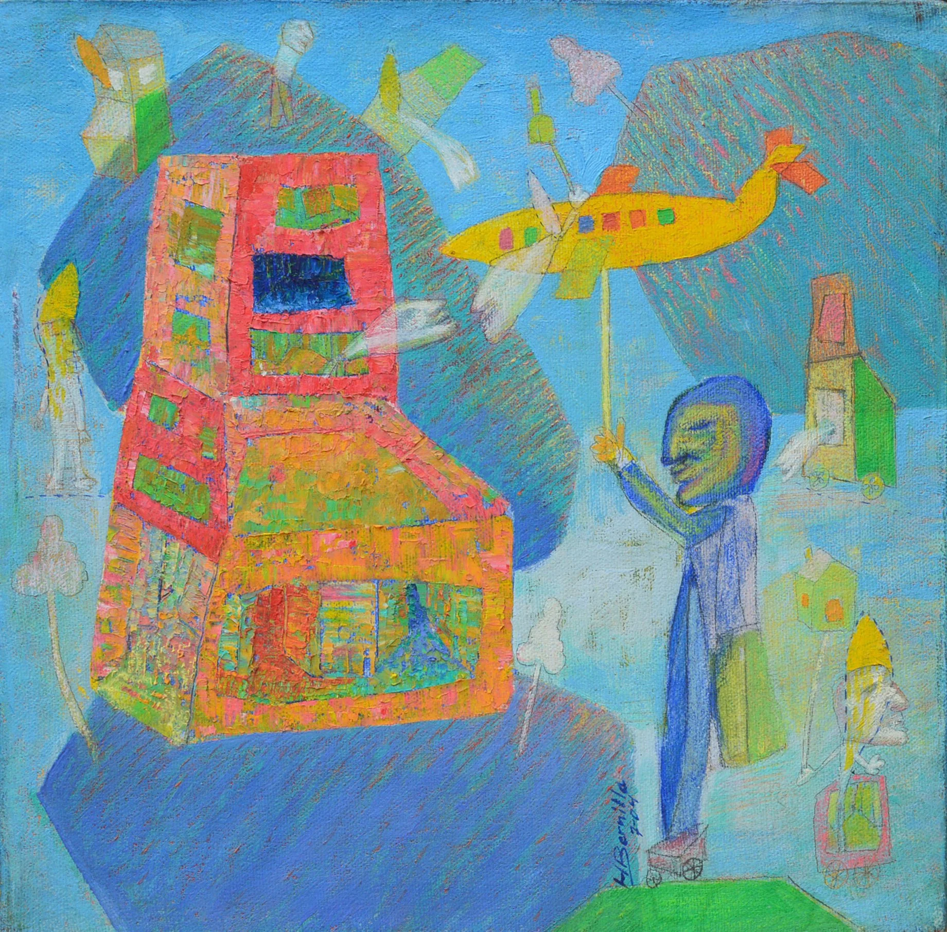 The messenger, Oil on canvas- 30 cm x 30 cm
