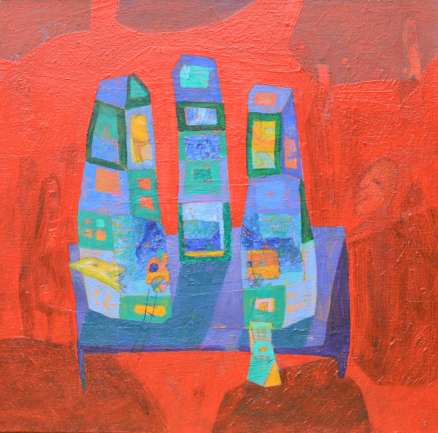 Three, oil on canvas- 30 cm x30 cm 