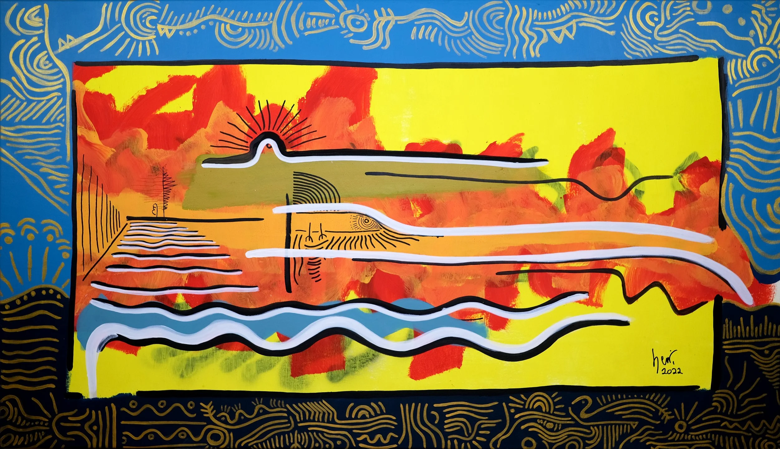 Carpet ride | 155cm x 89cm | Acrylic on canvas | 2022 | AVAILABLE