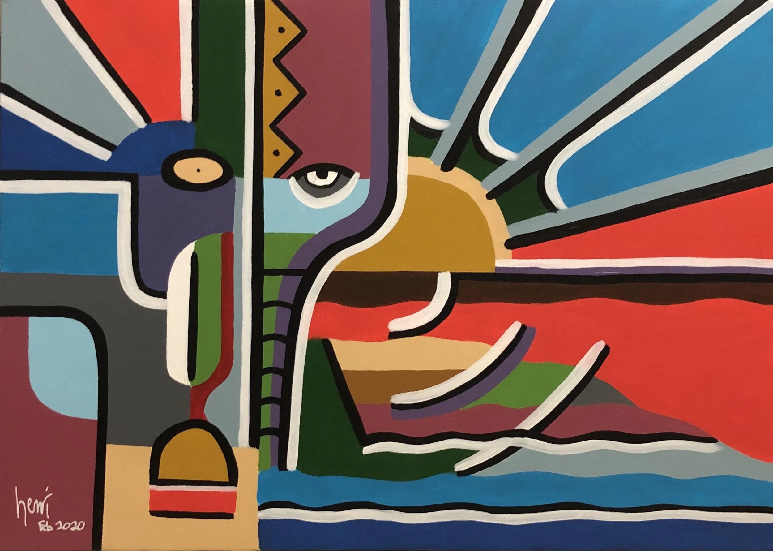 A trip to Africa | 70cm x 50cm | 2020 | Acrylic on canvas | UNAVAILABLE
