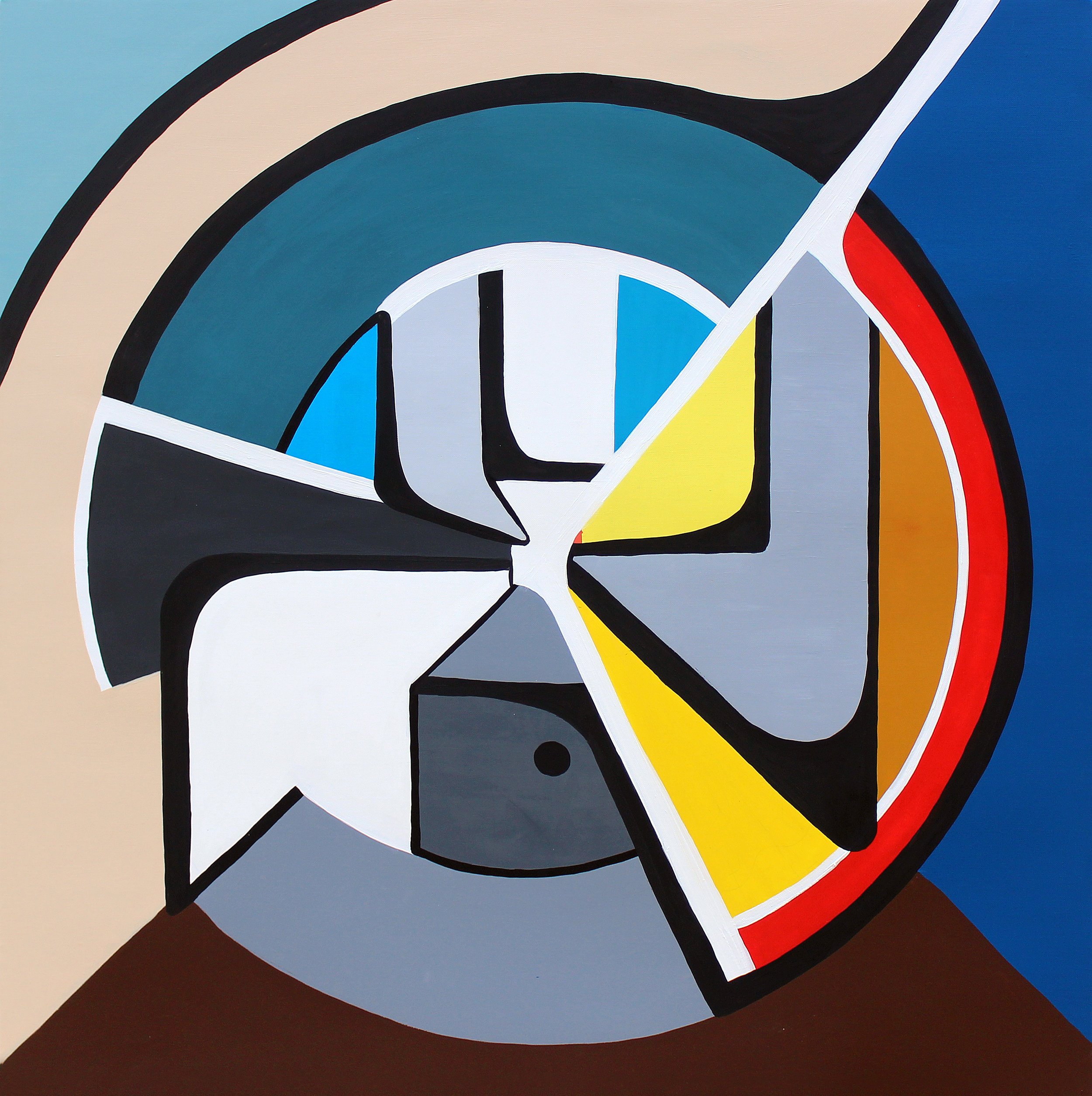 Overthinking 9 - Sea, sun, road | 110cm x 110cm | 2018 | Acrylic on canvas | UNAVAILABLE