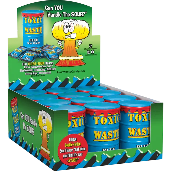 Toxic Waste Sour Candy Drums