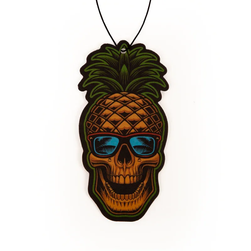 Pineapple Skull Air Freshener