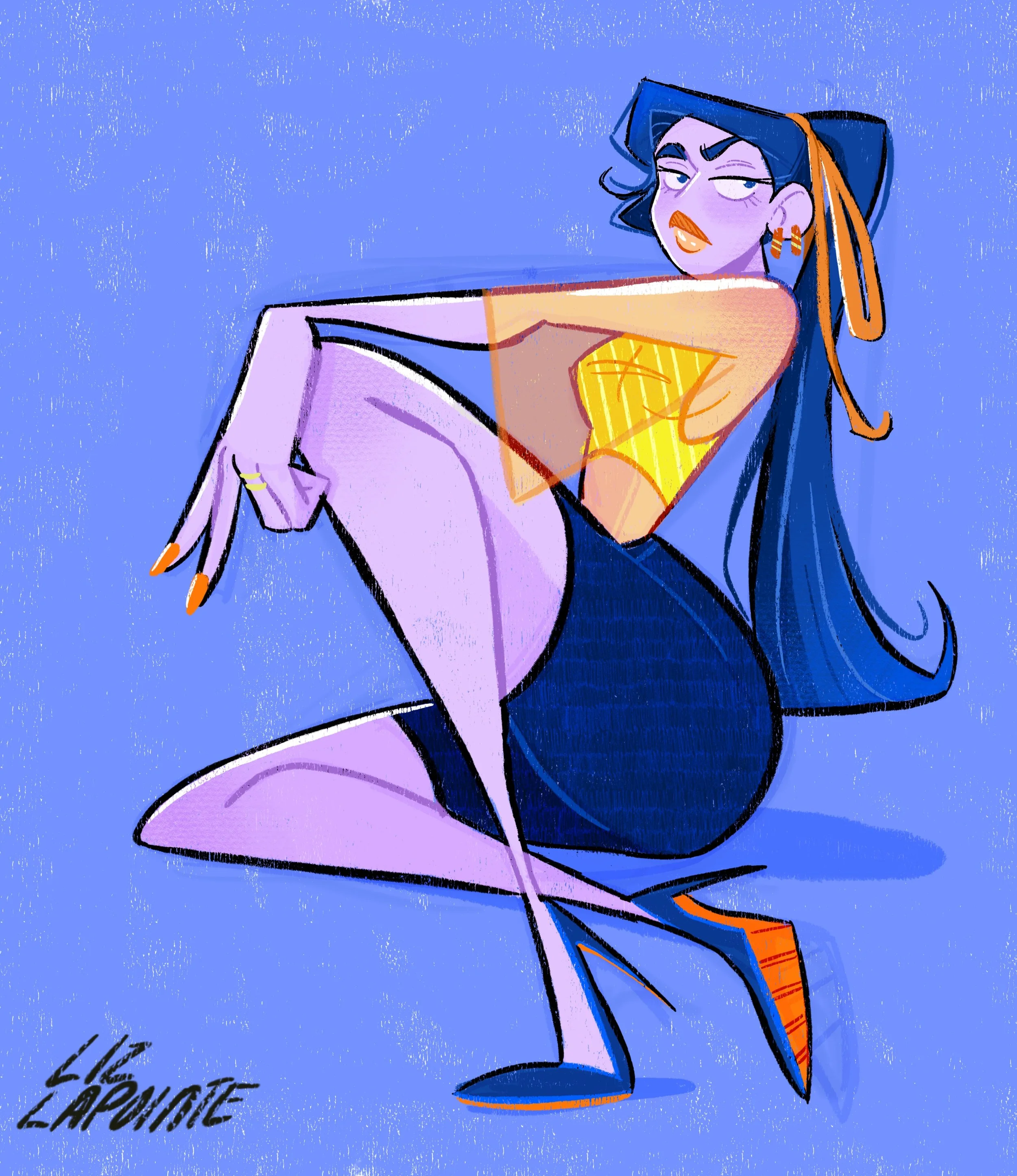 Fun character design illustrated digitally
