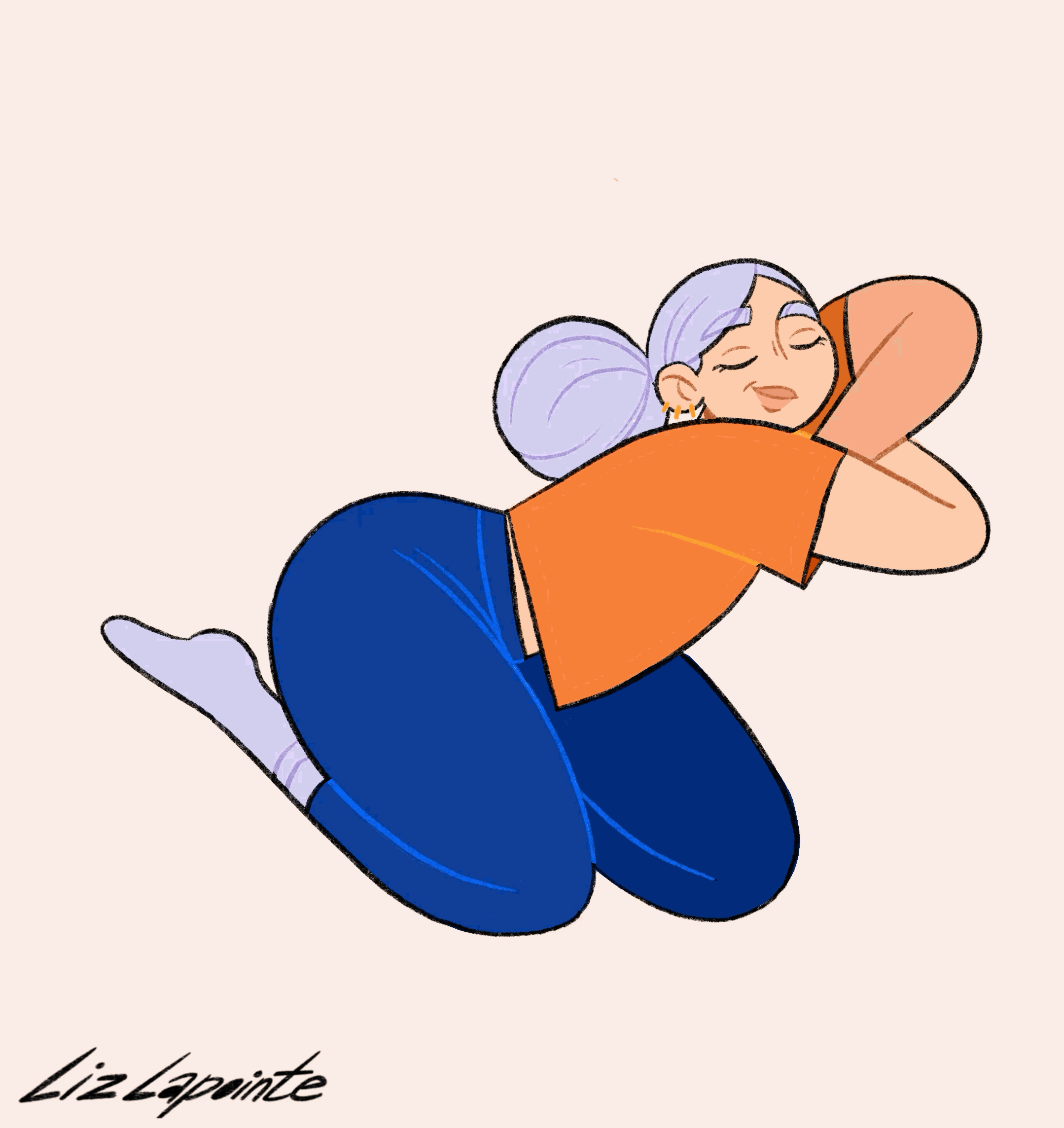 Little animated illustration of a character sleeping