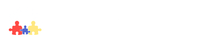 Logo de la Clinique Ergo Enfance avec des pièces de puzzle colorées et un arbre stylisé.
