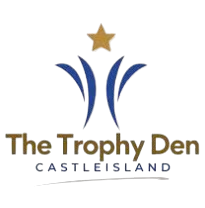 Logo for the Trophey Dentsland, featuring a trophy with a star on top and stylized text.