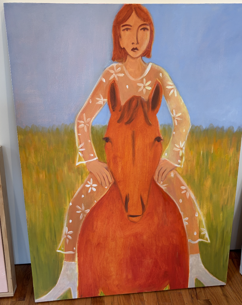 Girl and Horse in the field - Meghan Borah