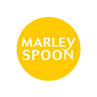 The logo for meal kit delivery company Marley Spoon. It is a yellow circle with the white text 'Marley Spoon' inside.
