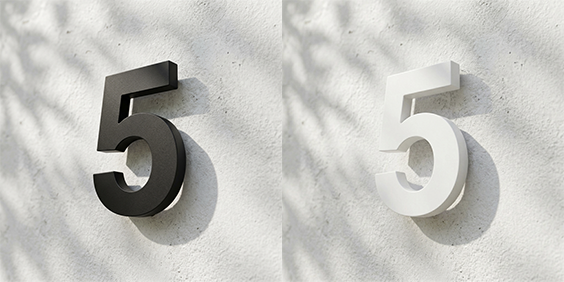 PVC husnummer sort og hvid – let og prisvenligt