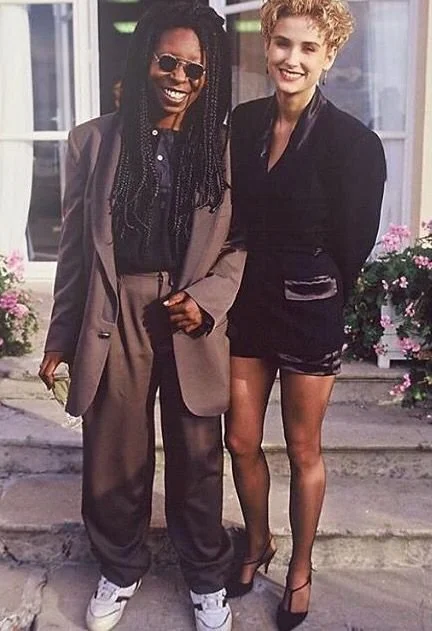 Whoopi Goldberg & Demi Moore after filming Ghost.jpg