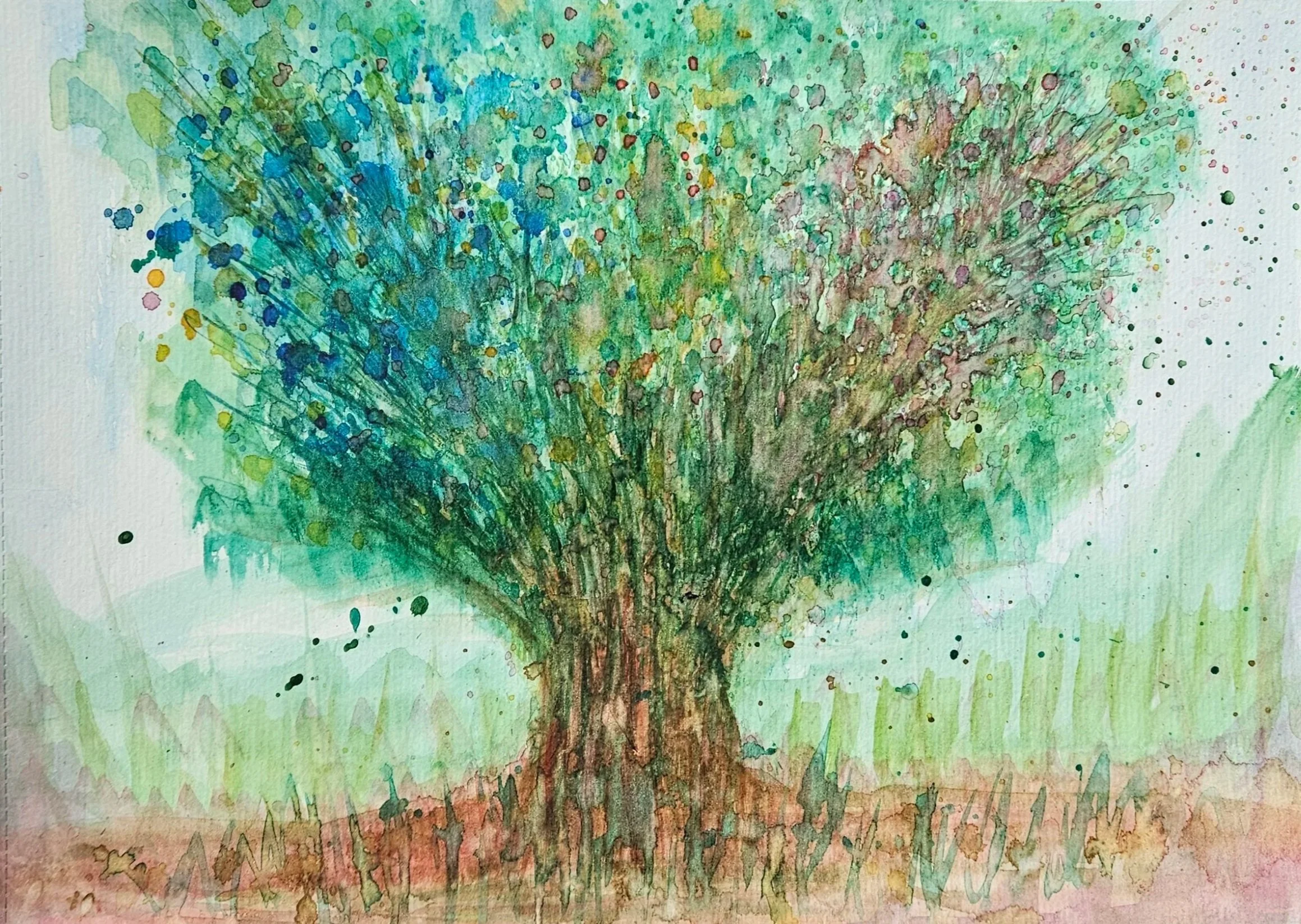 Life tree after creative reflection session for high-functioning burnout