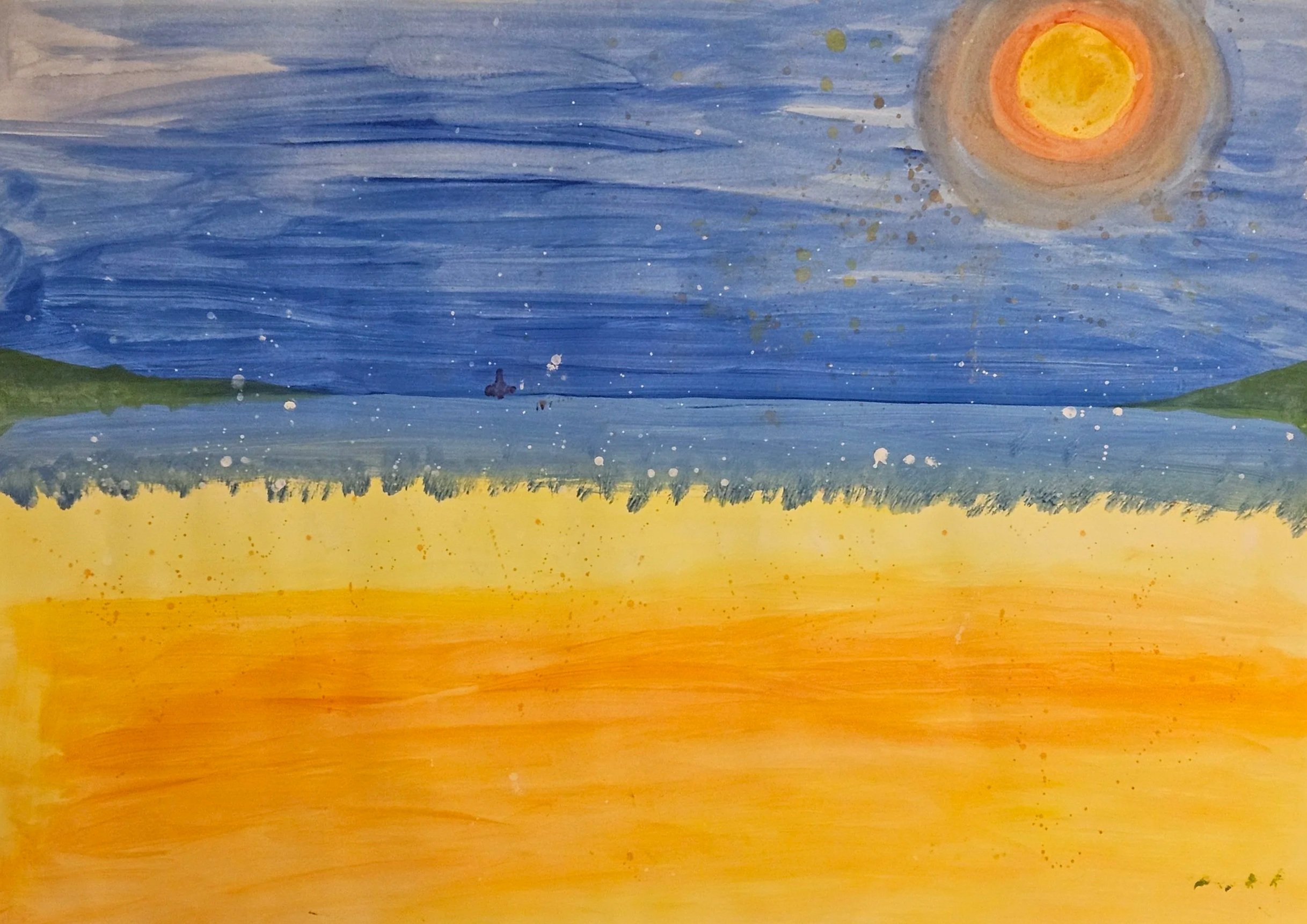 Bright vision for the future after creative reflective session