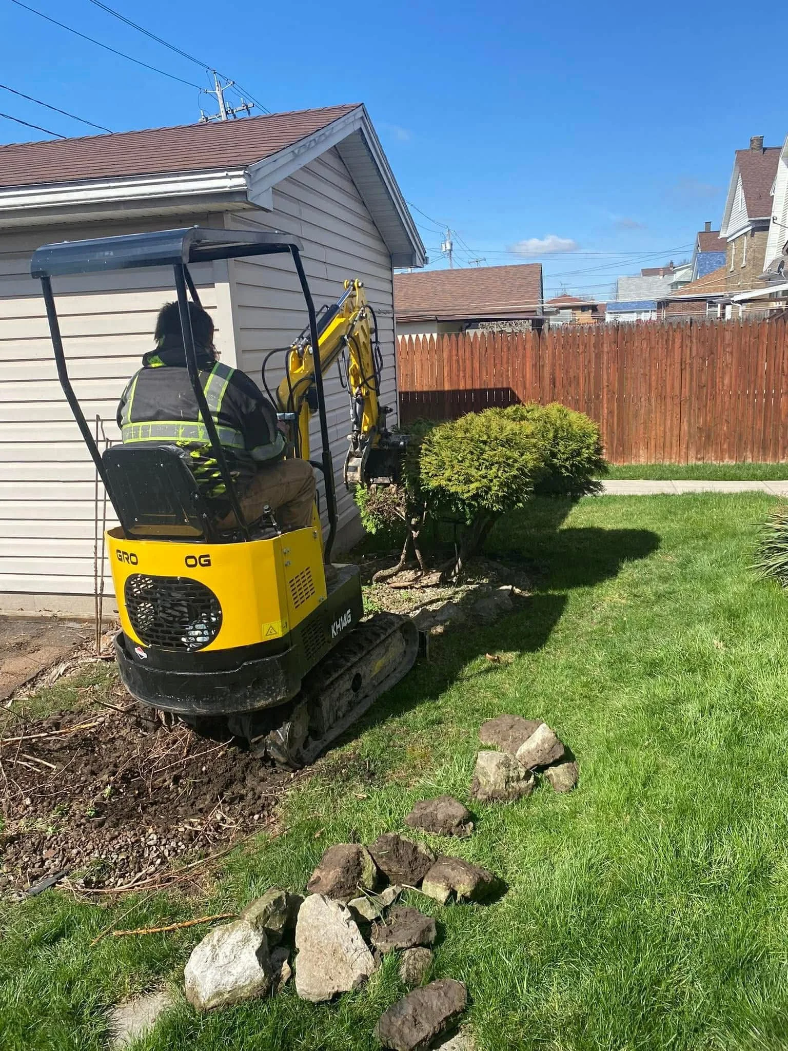 Preparing for new landscaping by CPM Chris' Property Maintenance Inc.