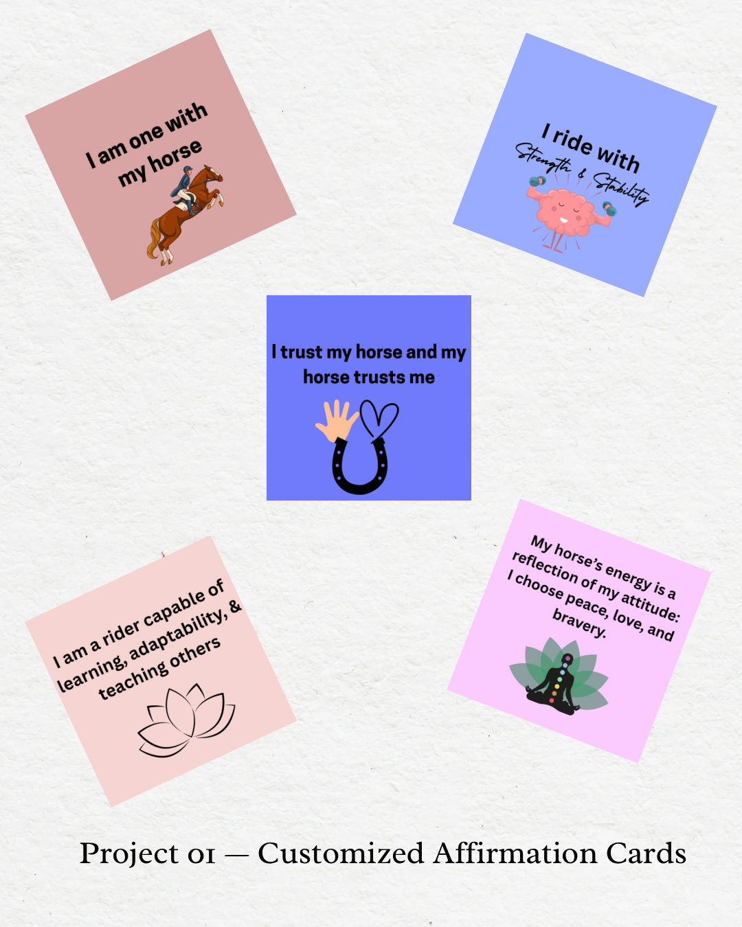 Equestrian Themed Affirmation Card Set, 2025