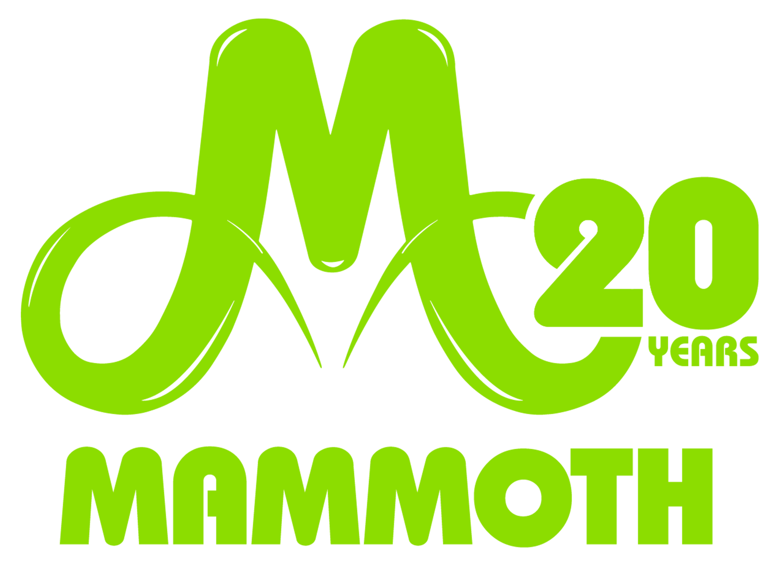 A bright green graphic with the words '20 Years' and 'Memories' in bold, stylized text, celebrating a 20th anniversary.