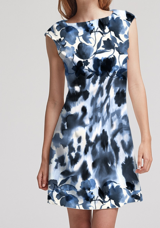 Floral animal printed textile design