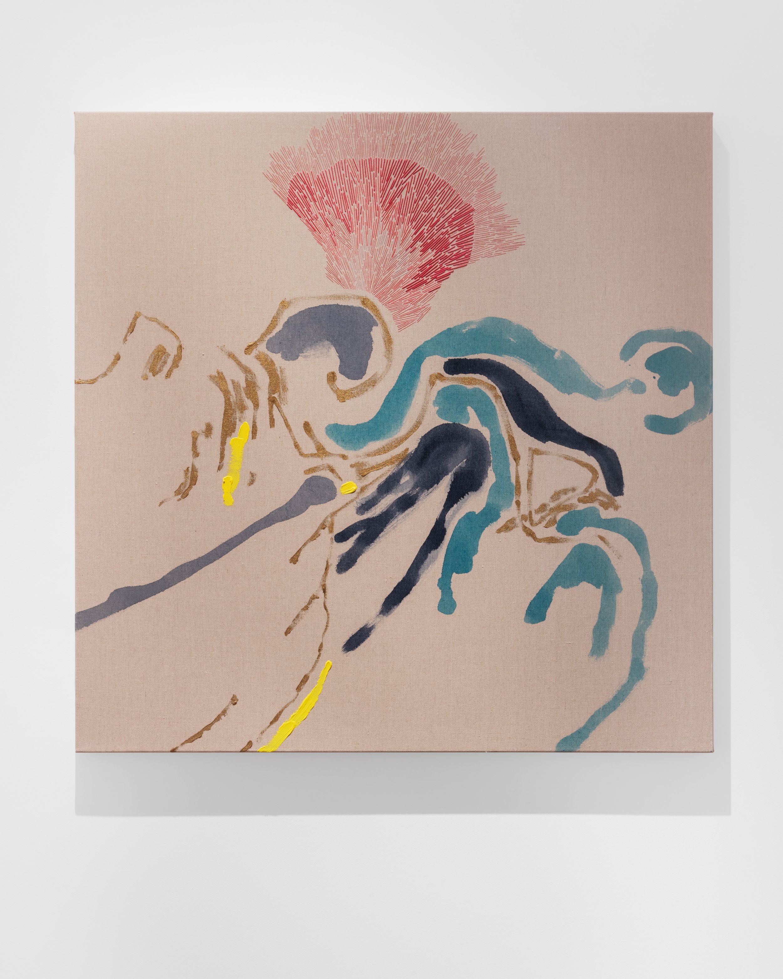 Sea Swell, 2025
Acrylic and embroidery on linen
91.5 x 91.5 cm
36 x 36 in