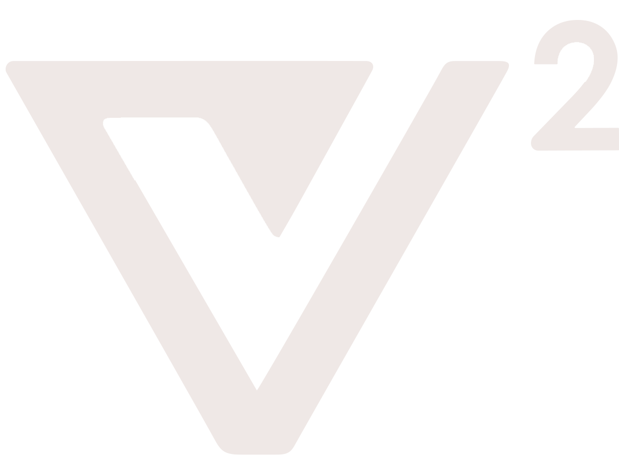 V2CM Stylized logo featuring a large triangle with a 'V' shape inside and a smaller '2' in the upper right corner.