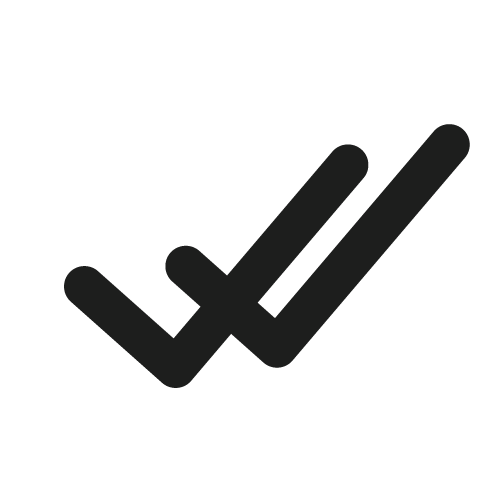 White shield with a blue checkmark in the center