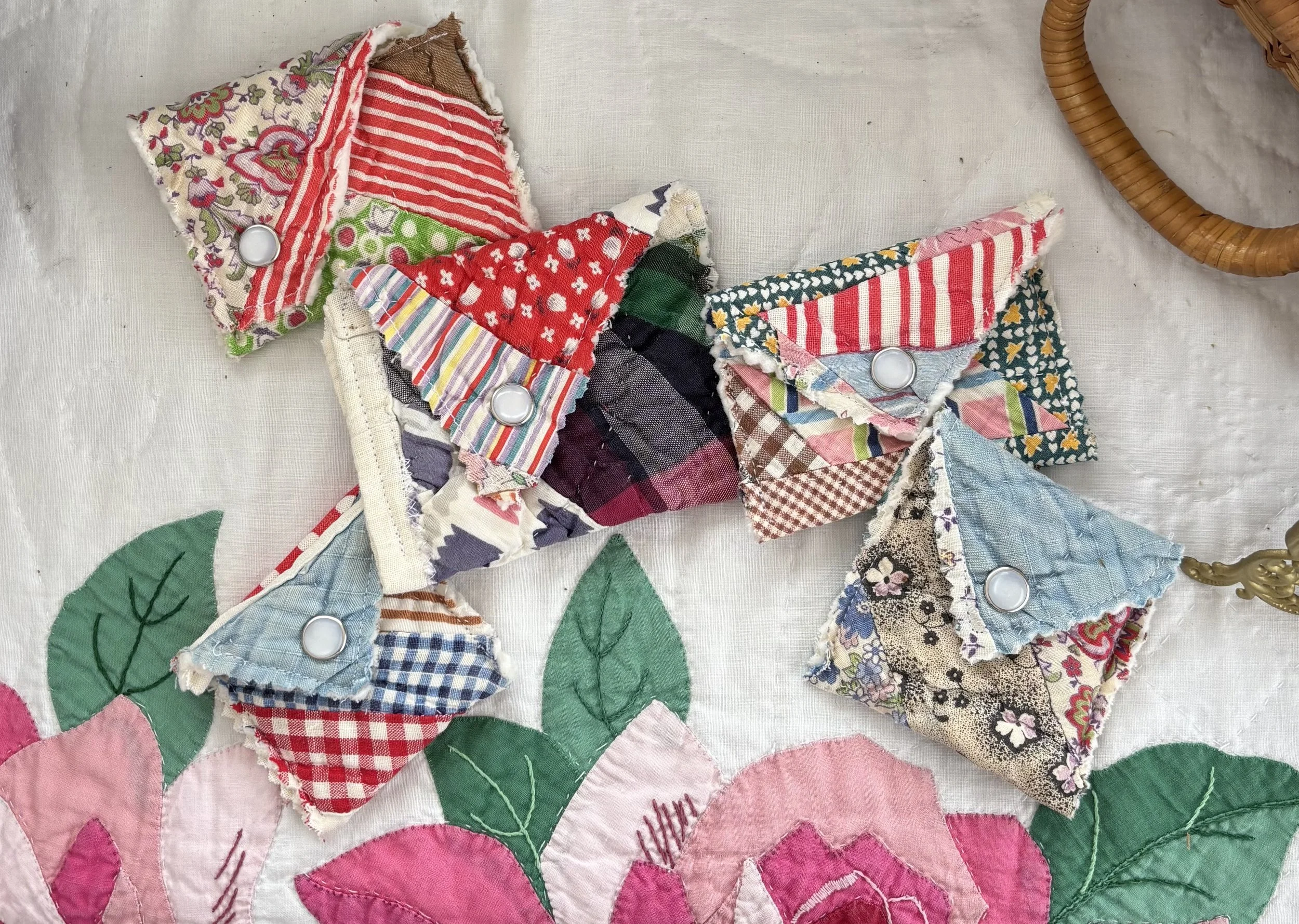 Patchwork Quilted Snap Pouch