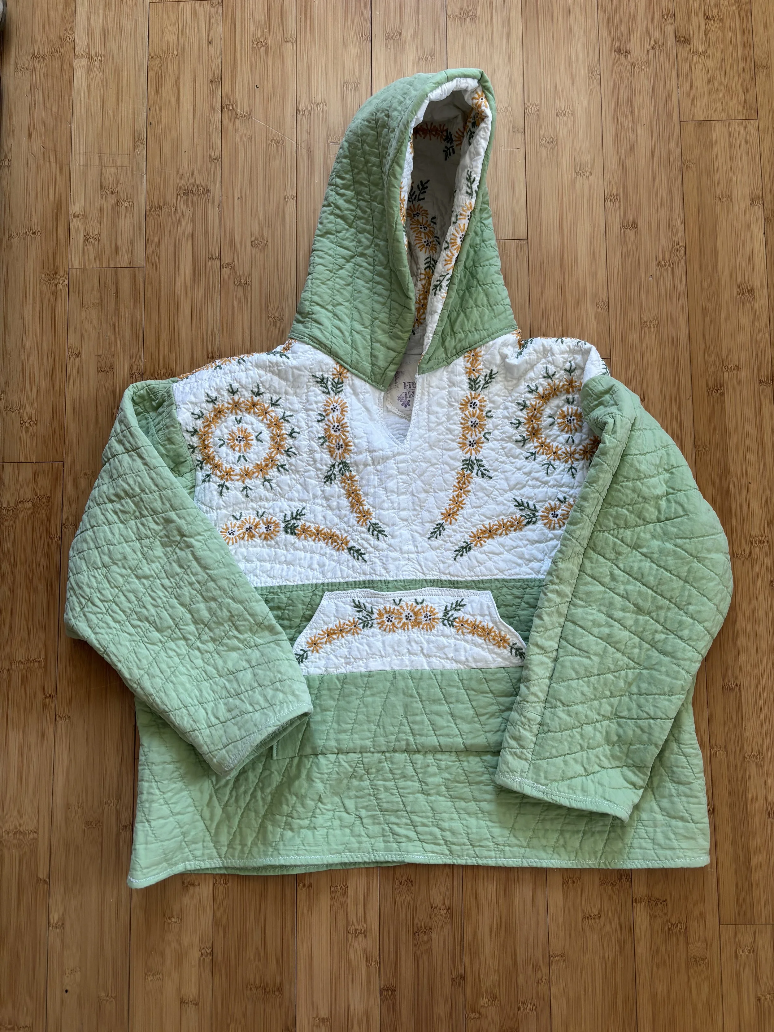 Vintage Daisy Quilt Hoodie