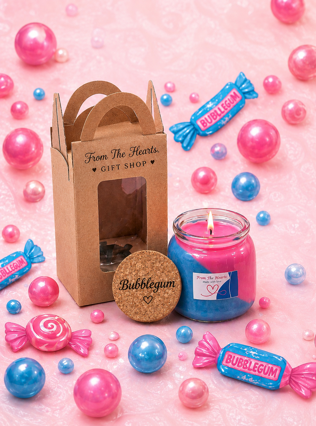 Bubblegum scented candle