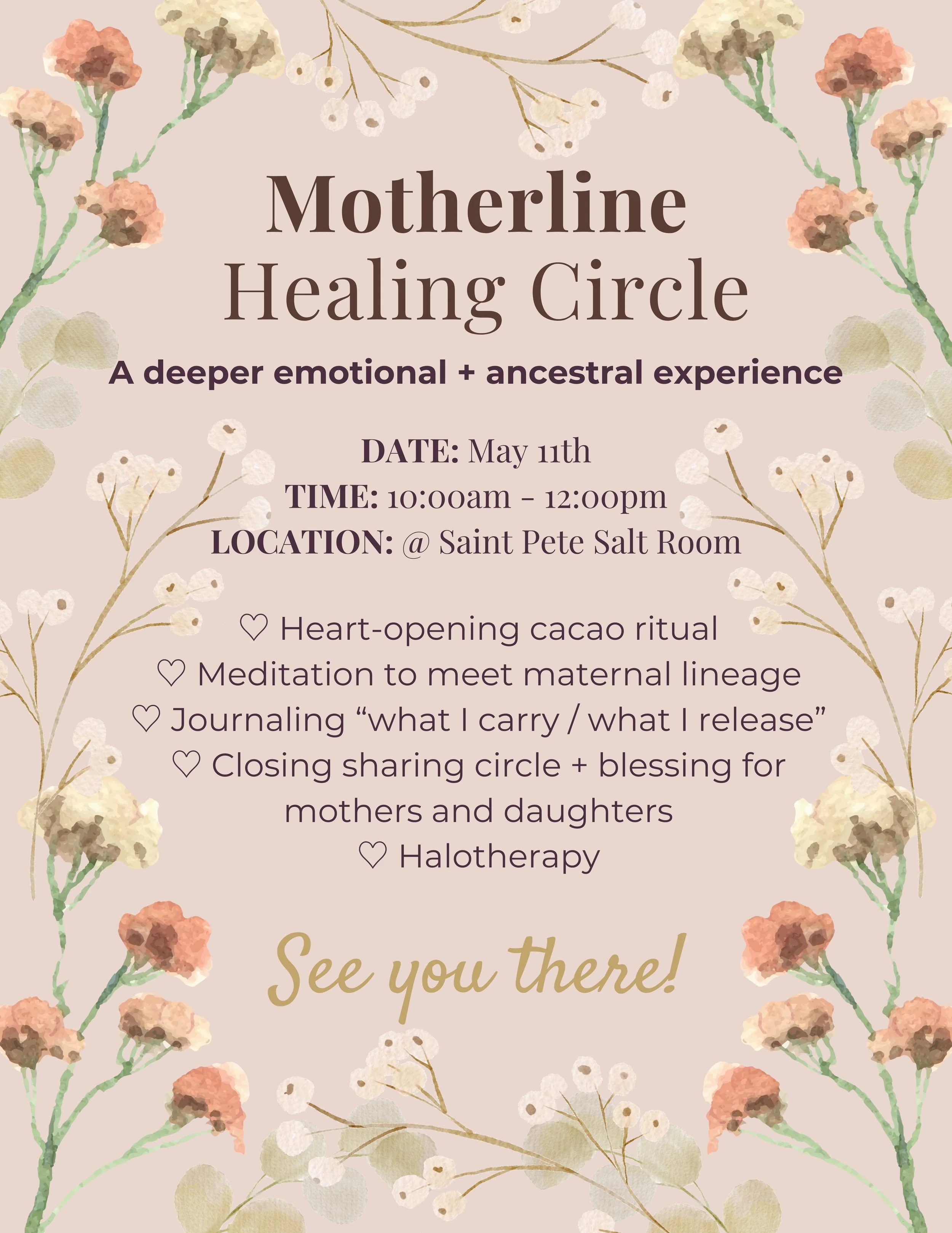 Brown Peach Floral Mother's Day Party Invitation Flyer.jpg