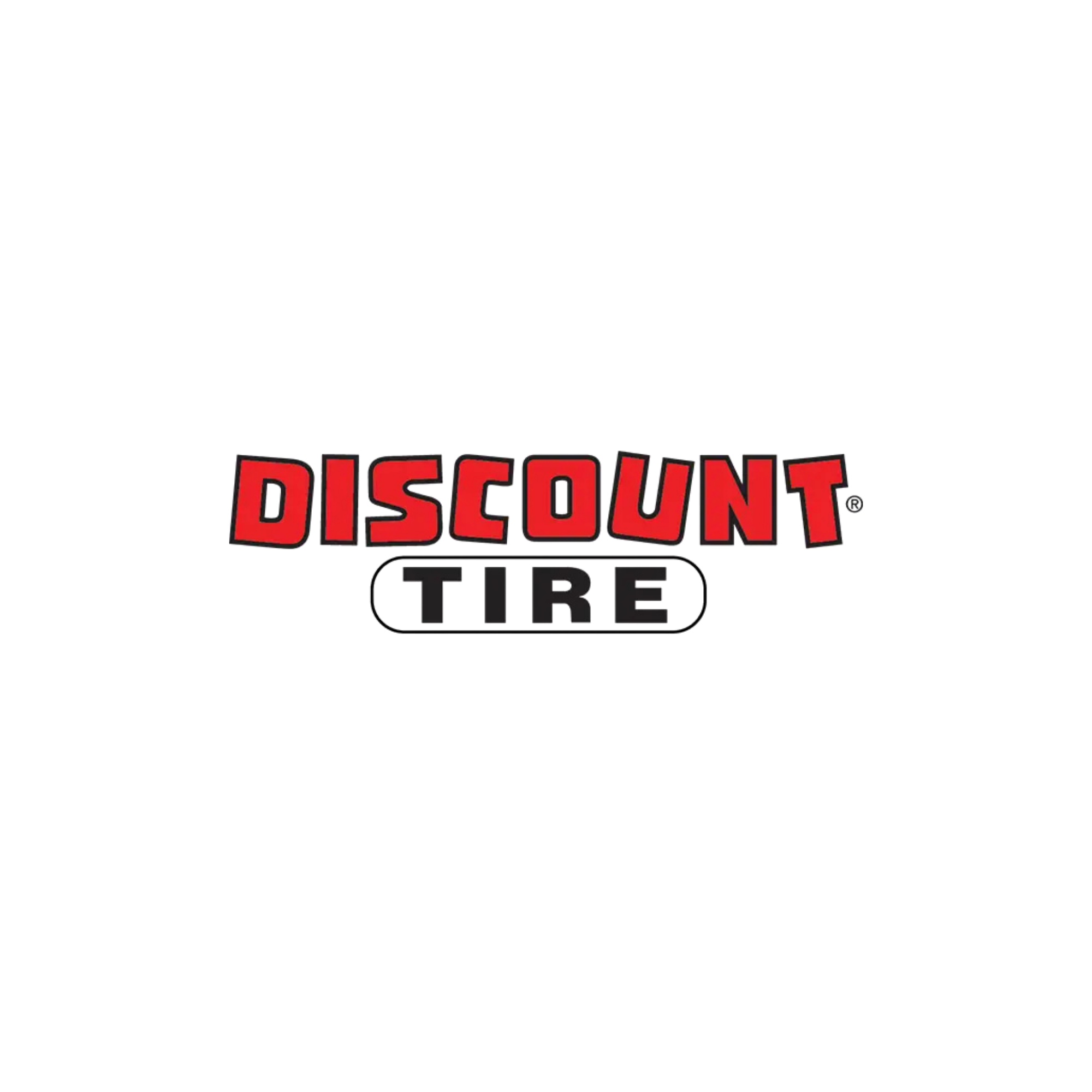 A neon sign for a discount store with red and black lettering that says "DISCOUNT".