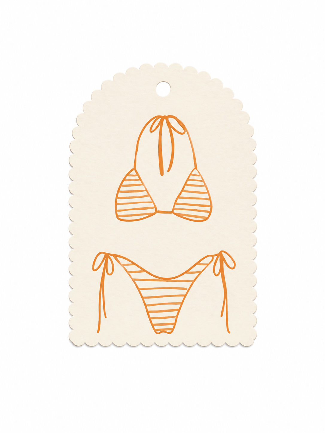 Itsy Bitsy Teenie Weenie Orange Polka Dot Bikini Gift Tag