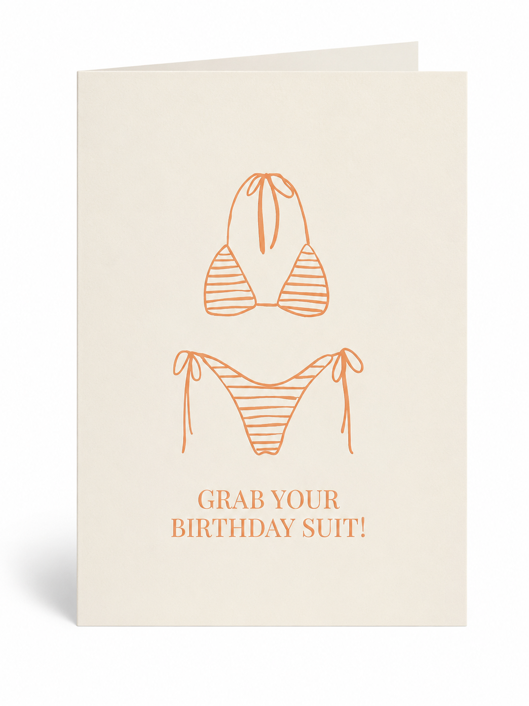Grab Your Birthday Suit! Bikini Card