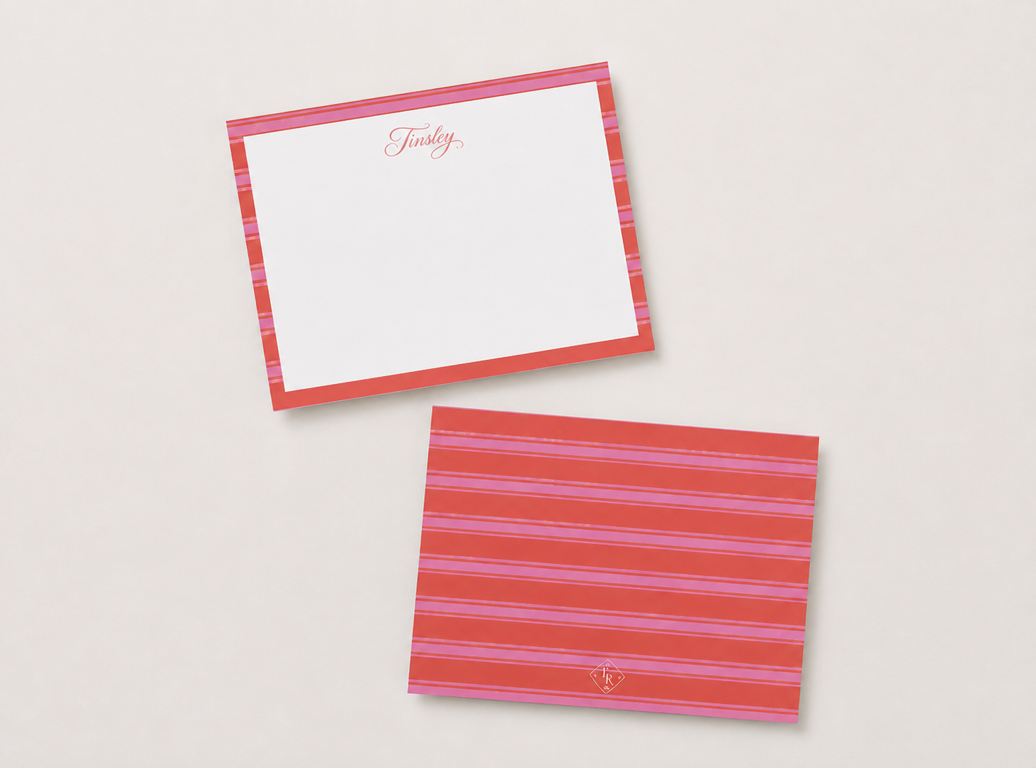 The Pep Rally Stripe Flat Cards