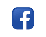 Facebook logo with white 'f' on a blue square.