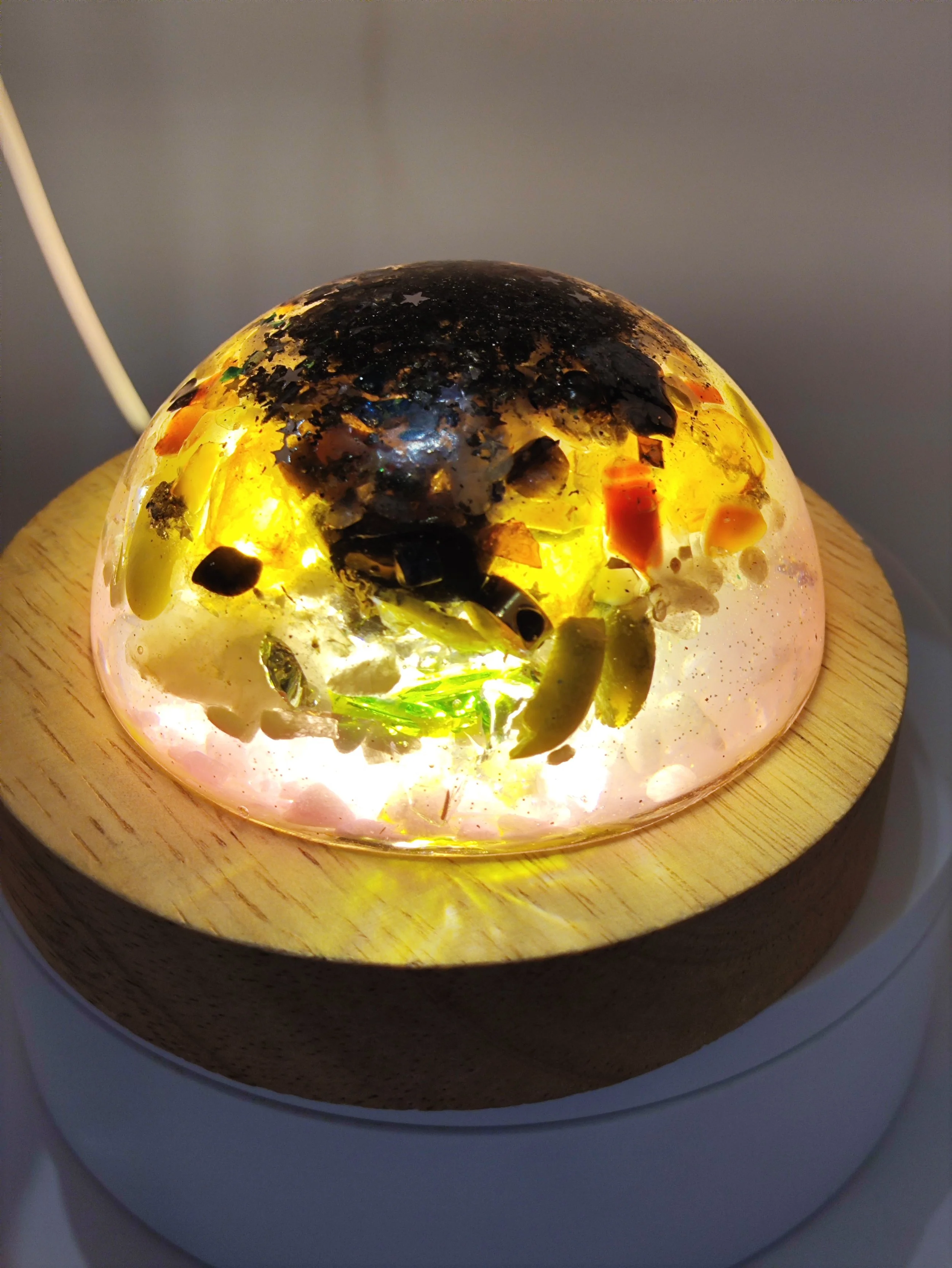 Orgonite galactique avec symbole Metatron