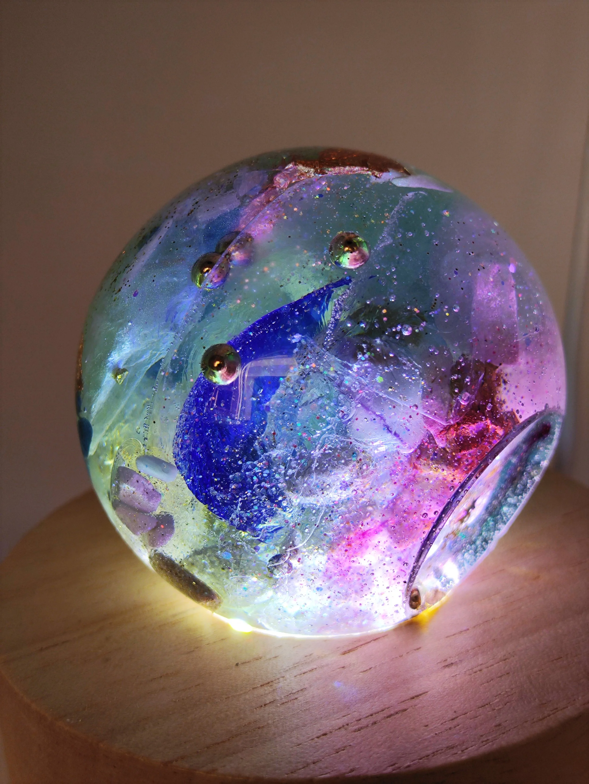 Sphere voyage galactique en orgonite