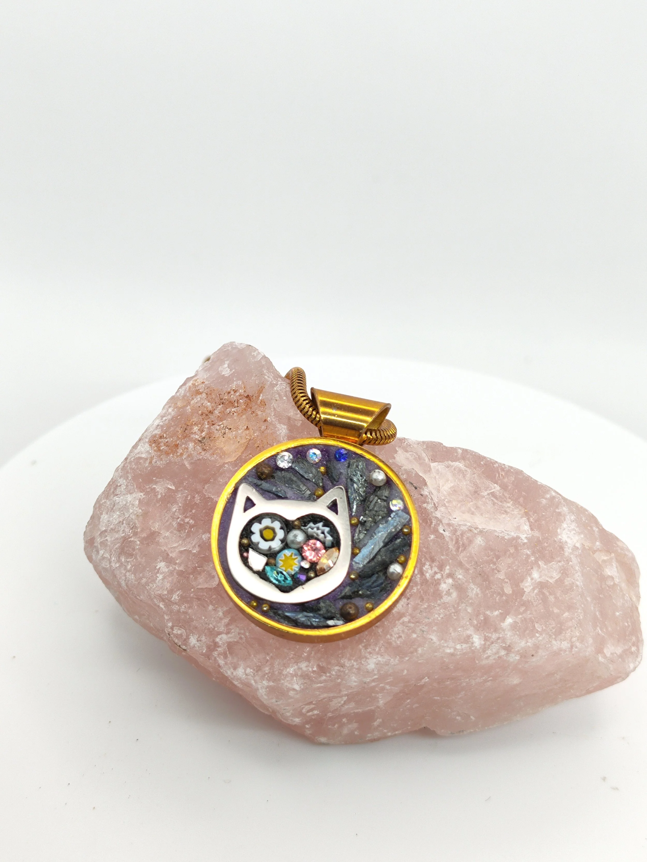 boucles d oreille chat coeur