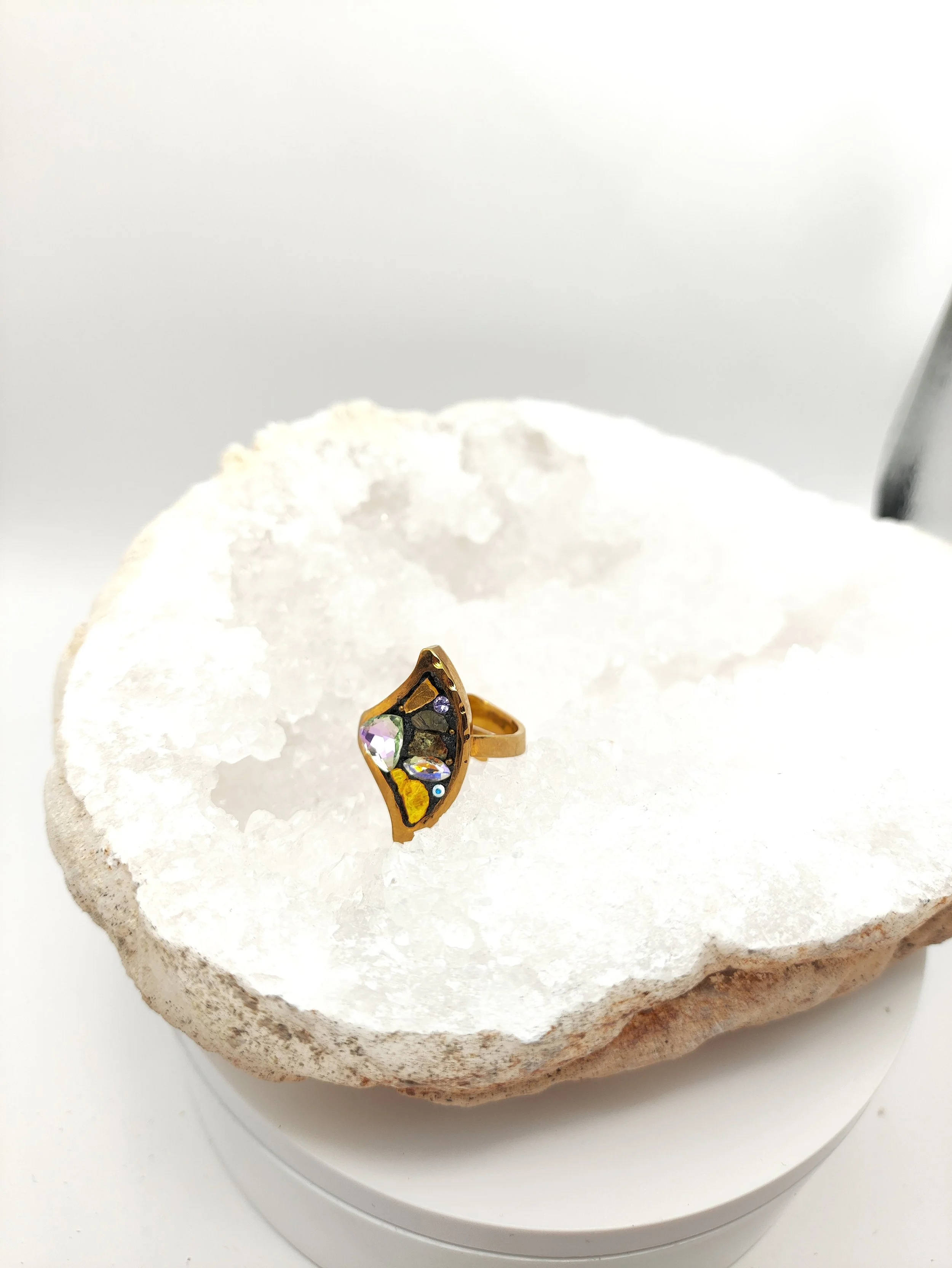 Bague double petale de la Fleur de vie